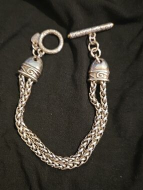BRIGHTON Multi-Strand Braided Toggle Bracelet in Silver